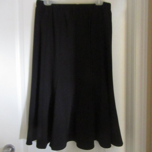 Ladies Size 12 Elastic waist skirt Black Tan Jay - Picture 7 of 8